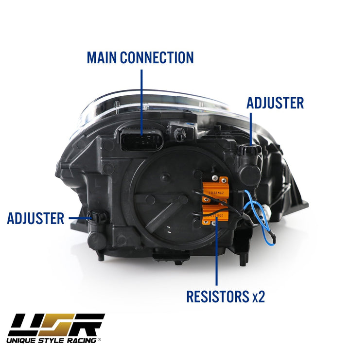 2014 - 2018 Porsche Macan W/ Stock Xenon HID Model FULL LED GTS Black Headlights