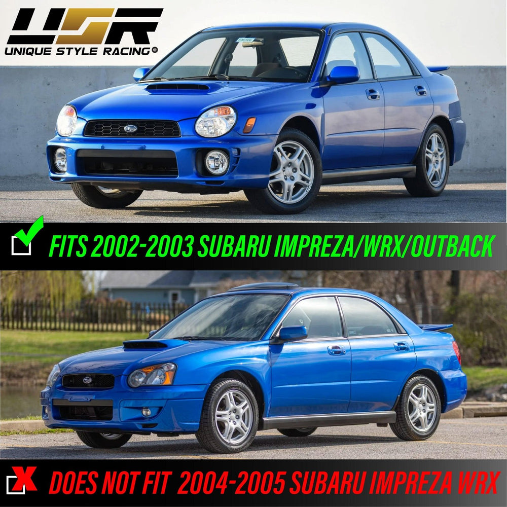 2002 - 2003 Subaru Impreza JDM Style BUGEYE Black Housing Projector Headlight