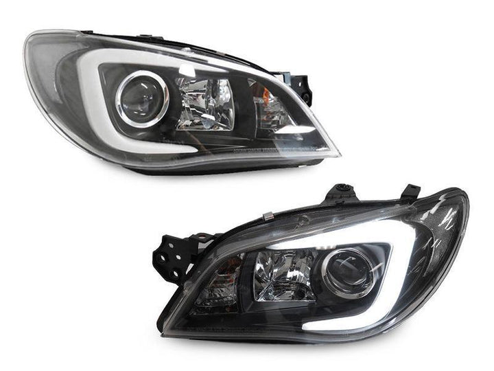 2006 - 2007 Subaru Impreza / Impreza WRX "C" LED Halogen Model Projector Headlight with Clear Corner Reflector (USR Special Edition)