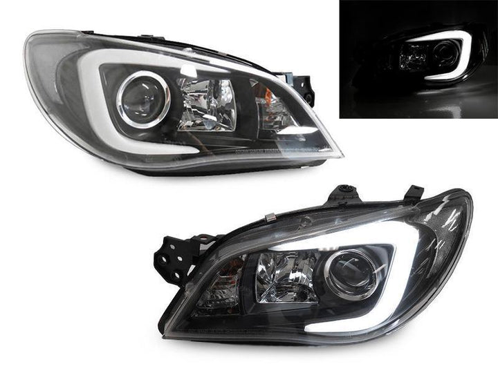2006 - 2007 Subaru Impreza / Impreza WRX "C" LED Halogen Model Projector Headlight with Clear Corner Reflector (USR Special Edition)