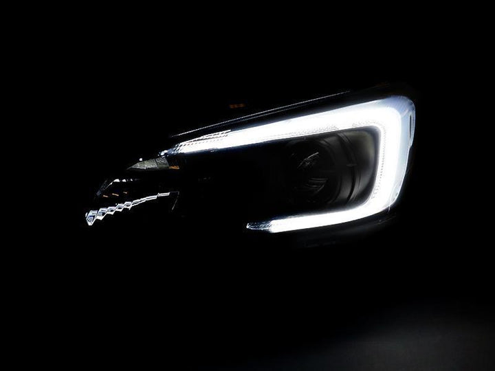 2015 - 2020 Subaru WRX USR Edition SWITCHBACK 500 Lumen "C" WHITE/AMBER LED Black Housing Projector Headlight For Factory Halogen Models