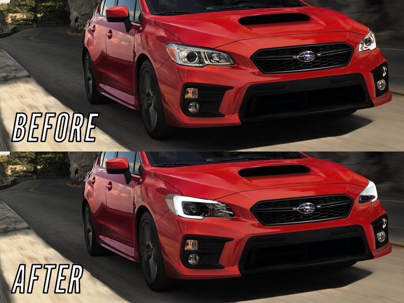2015 - 2020 Subaru WRX USR Edition SWITCHBACK 500 Lumen "C" WHITE/AMBER LED Black Housing Projector Headlight For Factory Halogen Models