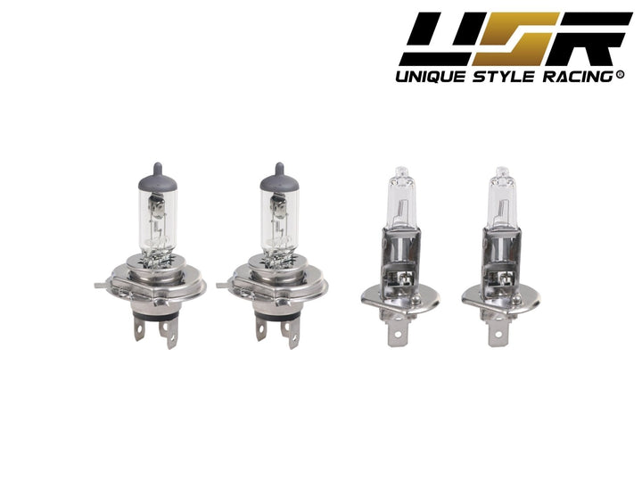 1991 - 1997 Toyota Land Cruiser FJ80 Euro Style Crystal Glass Lens Headlights w/ Optional US Spec Plug & Play Adapters