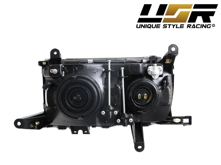 1991 - 1997 Toyota Land Cruiser FJ80 Euro Style Crystal Glass Lens Headlights w/ Optional US Spec Plug & Play Adapters