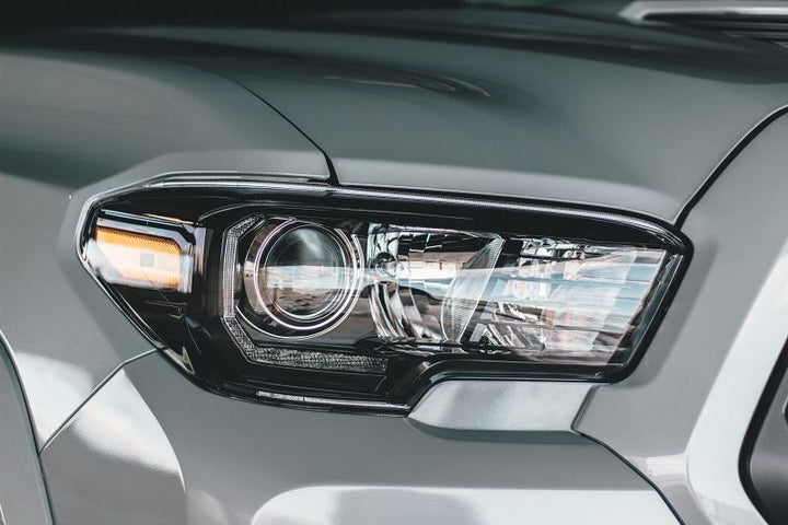 2016 - 2021 Toyota Tacoma LED DRL TRD Pro Style Black Projector Headlights For With or Without factory LED DRL models