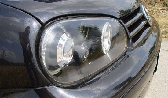 1992 - 2005 VW Golf / GTi Mk. 4 Projector Glass Lens Angel Halo Headlight With Optional Xenon HID