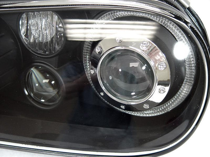 1992 - 2005 VW Golf / GTi Mk. 4 Projector Glass Lens Angel Halo Headlight With Optional Xenon HID