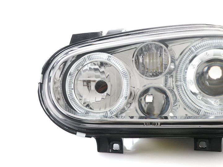 1992 - 2005 VW Golf / GTi Mk. 4 Projector Glass Lens Angel Halo Headlight With Optional Xenon HID