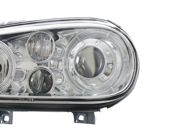 1992 - 2005 VW Golf / GTi Mk. 4 Projector Glass Lens Angel Halo Headlight With Optional Xenon HID