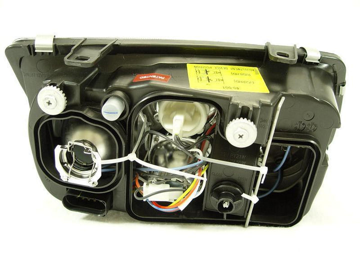 1992 - 2004 VW Jetta / BORA Mk. 4 Black Housing Projector Angel Eyes Halo Headlight