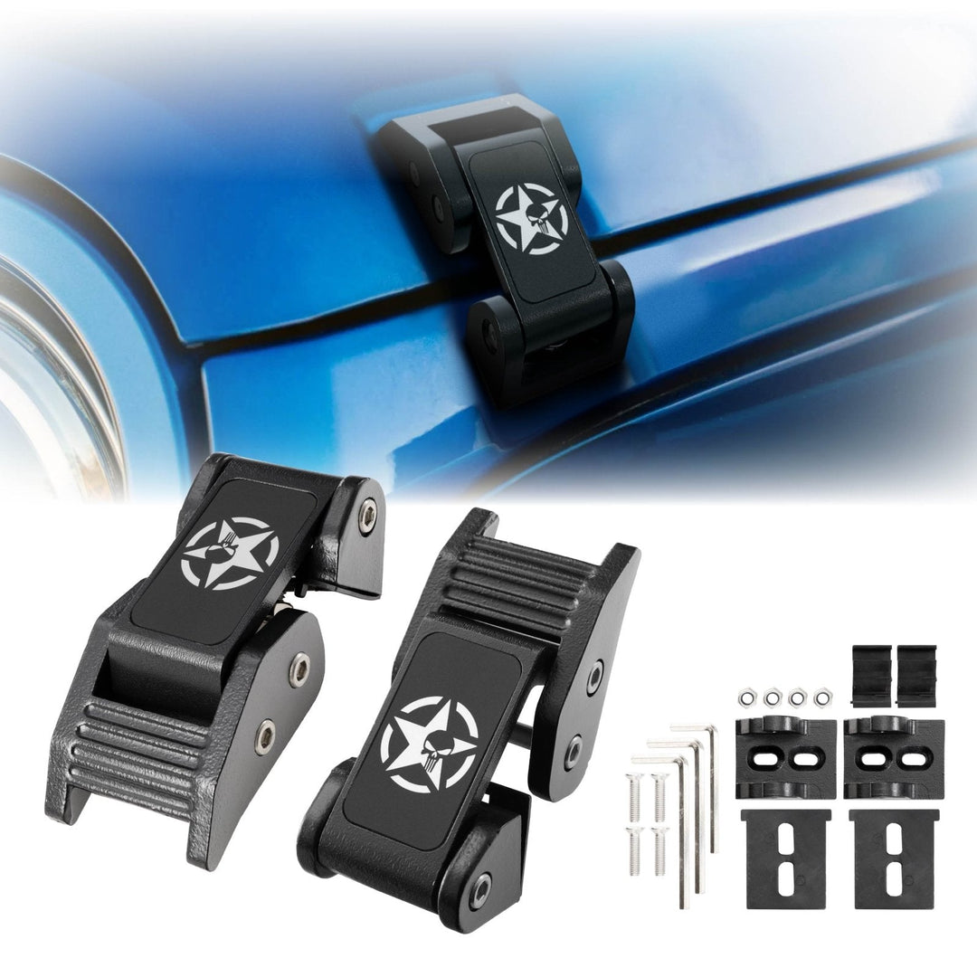 Front Pair Left & Right Hood Latch Catch Bracket for Jeep Wrangler JL 2007-2025 Front Pair Left & Right Hood Latch Catch Bracket for Jeep Wrangler JL 2007-2025