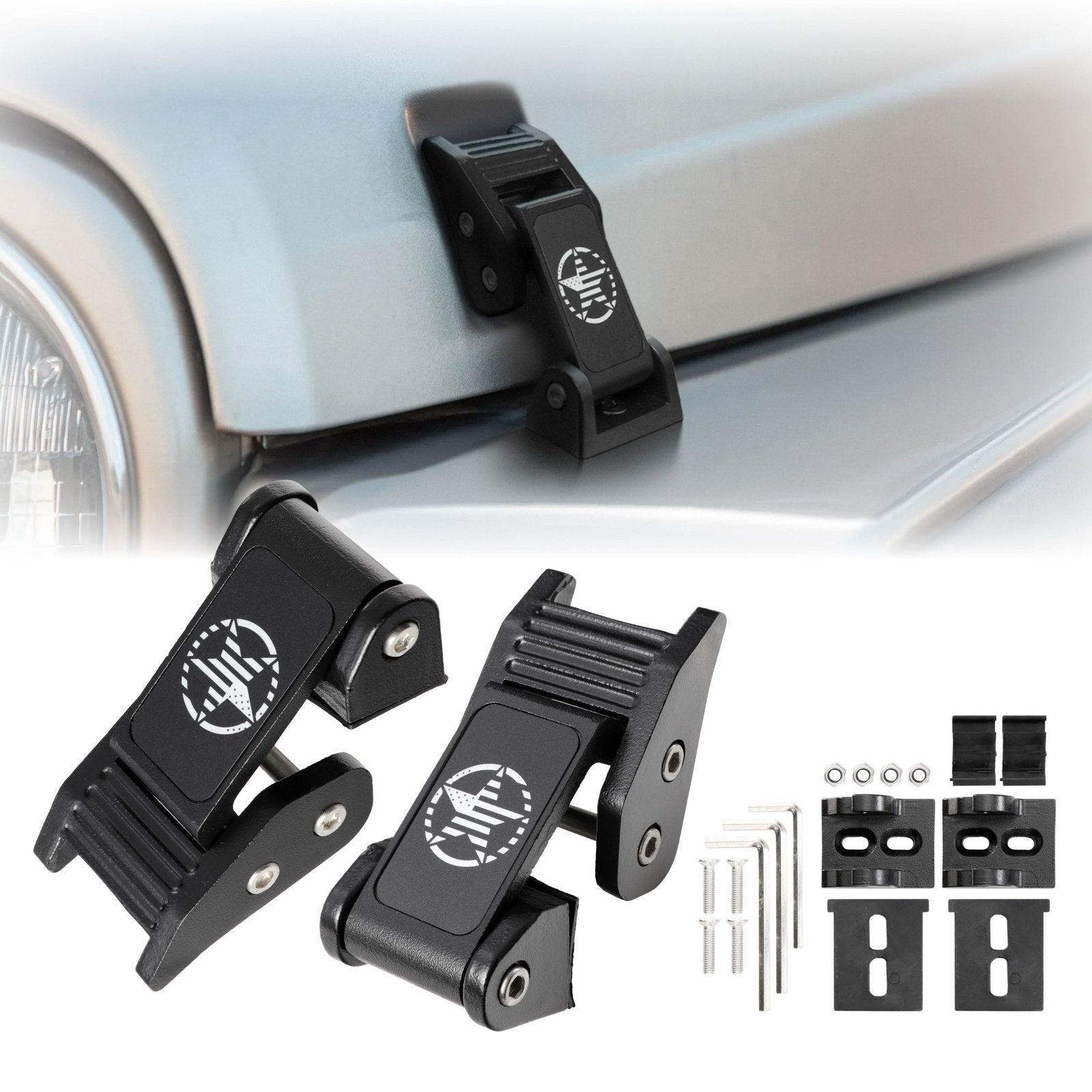 1997-2006 Jeep Wrangler TJ Metal Construct Hood Latch Locking