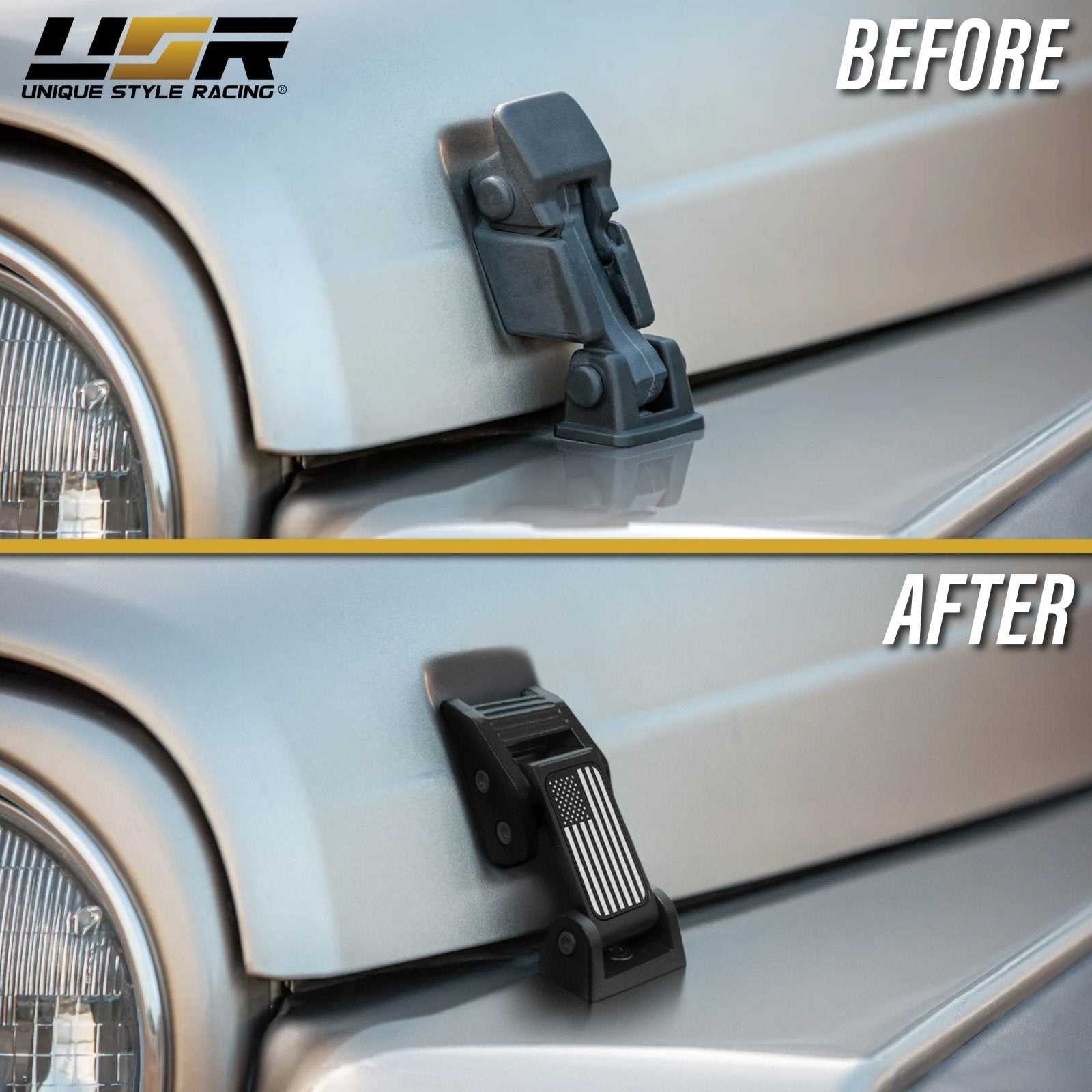1997-2006 Jeep Wrangler TJ Metal Construct Hood Latch Locking