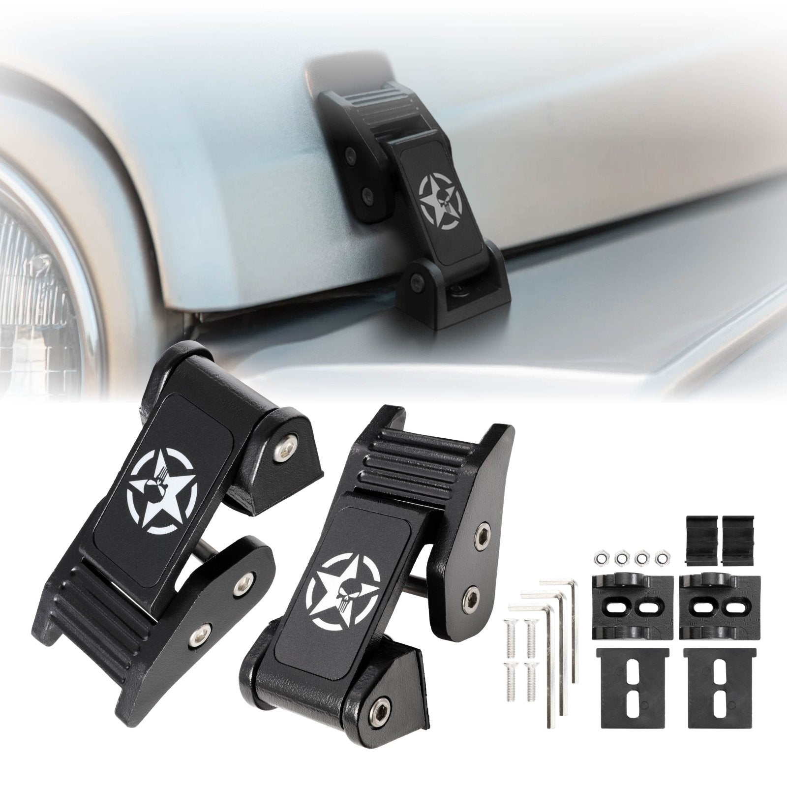 1997-2006 Jeep Wrangler TJ Metal Construct Hood Latch Locking