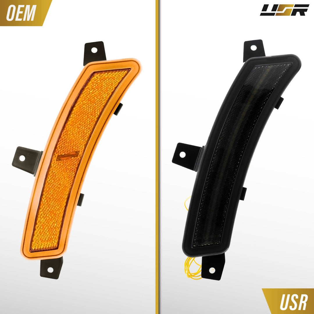 2025+ Chevrolet Chevy Suburban, Tahoe & GMC Yukon & Escalade Front Smoke Lens White Sequential LED Switchback Side Markers
