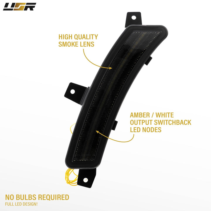 2025+ Chevrolet Chevy Suburban, Tahoe & GMC Yukon & Escalade Front Smoke Lens White Sequential LED Switchback Side Markers