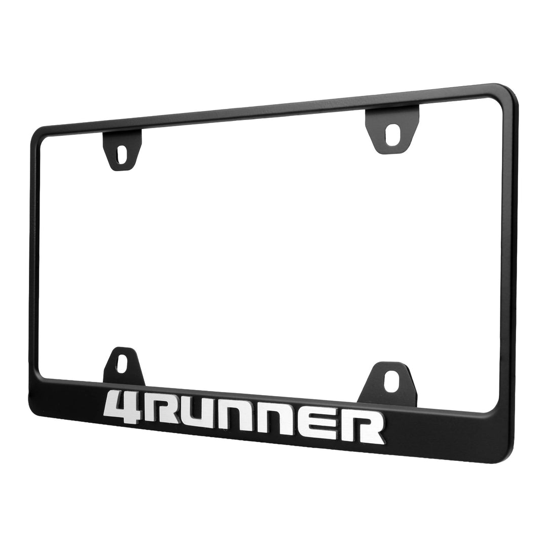 1984 - 2025 Toyota 4Runner SUV Stealth Black Powder Coat License Plate Frame with 3D Raised Letters

#style_alloy-silver