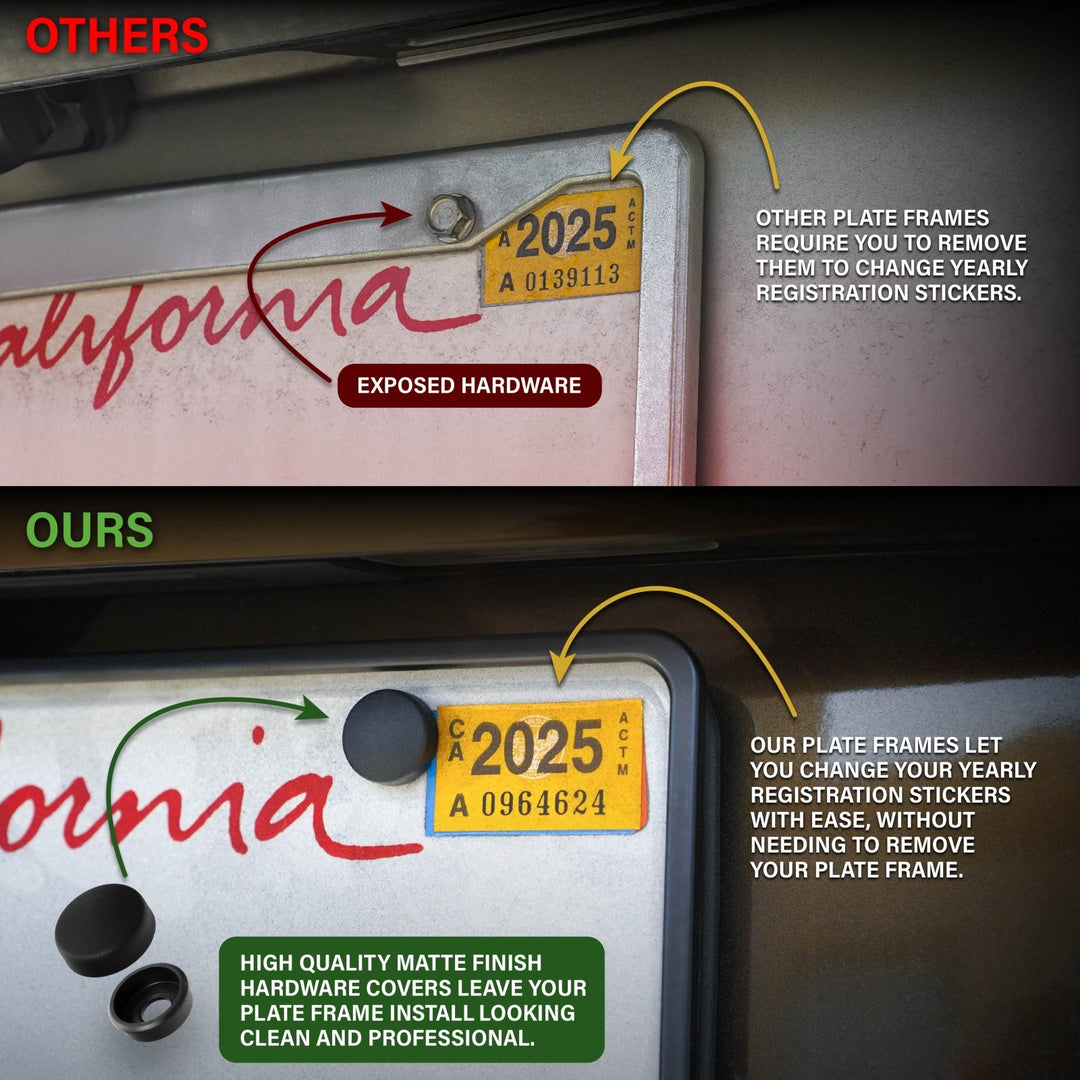 Lexus F - Sport Stealth Matte Black Powder Coat License Plate Frame with 3D Raised Black or Silver Letters

#style_alloy-silver