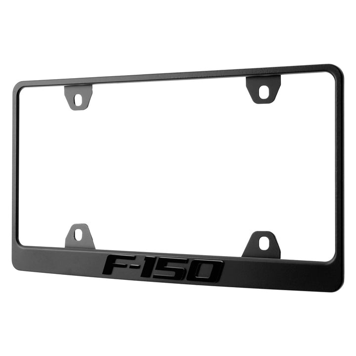 Ford F - 150 Stealth Black Powder Coat License Plate Frame with 3D Raised Letters