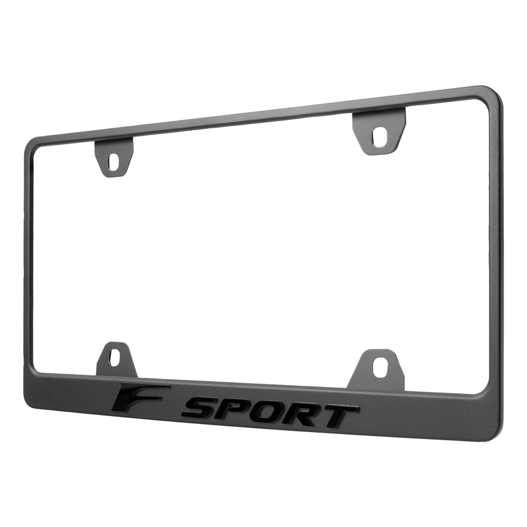 Lexus F - Sport Stealth Matte Black Powder Coat License Plate Frame with 3D Raised Black or Silver Letters

#style_matte-black