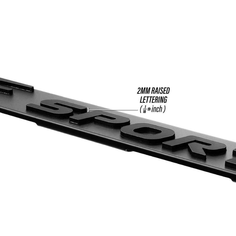 Lexus F - Sport Stealth Matte Black Powder Coat License Plate Frame with 3D Raised Black or Silver Letters

#style_matte-black