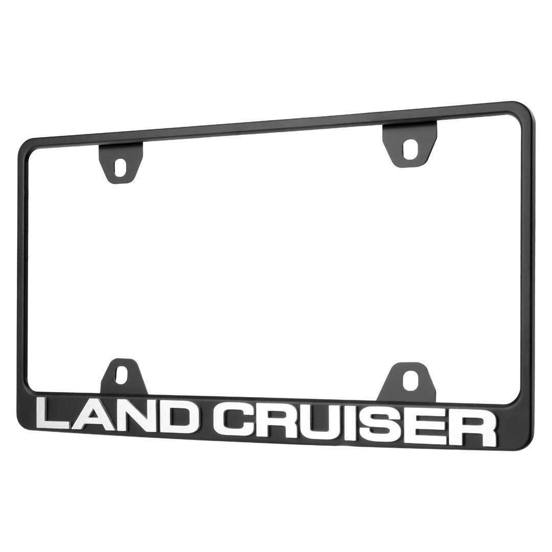 Toyota Land Cruiser Stealth Black Powder Coat License Plate Frame with 3D Raised Letters

#style_alloy-silver