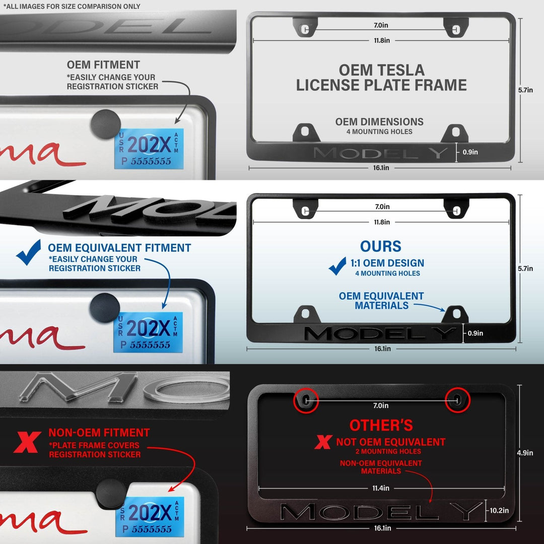 Tesla Models Stealth Black Powder Coat License Plate Frame with 3D Raised Letters

#vehicle-model_model-y-silver