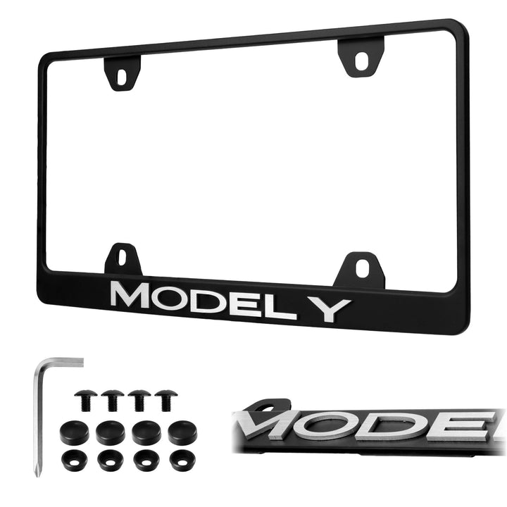 Tesla Models Stealth Black Powder Coat License Plate Frame with 3D Raised Letters

#vehicle-model_model-y-silver