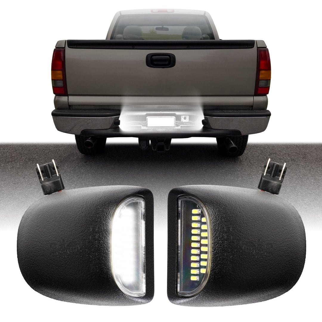 1999 - 2013 Chevy Silverado Pickup White LED License Plate Lights