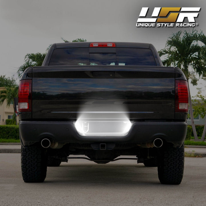 2002 - 2022 Dodge Ram Pickup Truck White LED Smoke Lens License Plate Lights