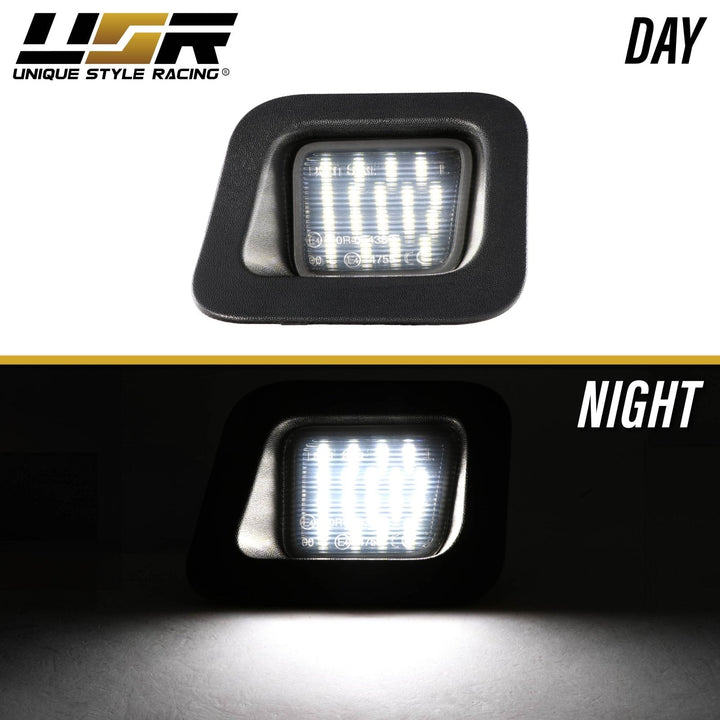2002 - 2022 Dodge Ram Pickup Truck White LED Smoke Lens License Plate Lights