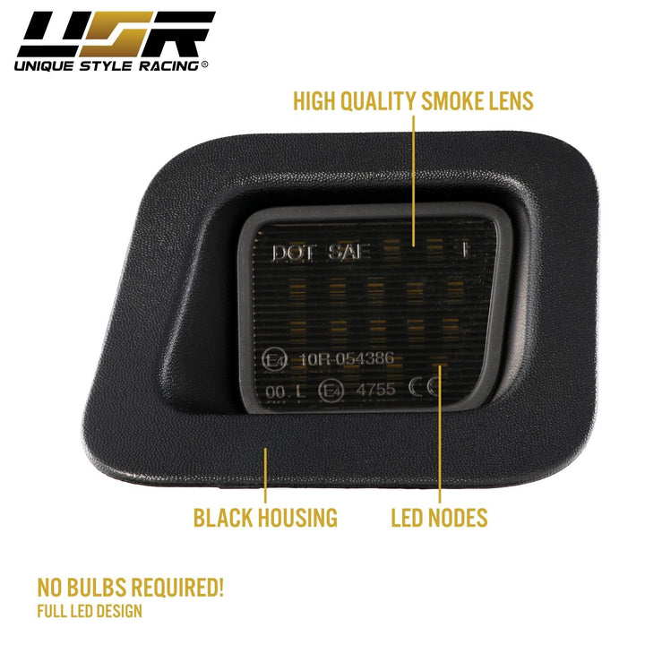 2002 - 2022 Dodge Ram Pickup Truck White LED Smoke Lens License Plate Lights