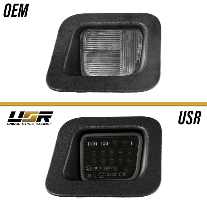 2002 - 2022 Dodge Ram Pickup Truck White LED Smoke Lens License Plate Lights