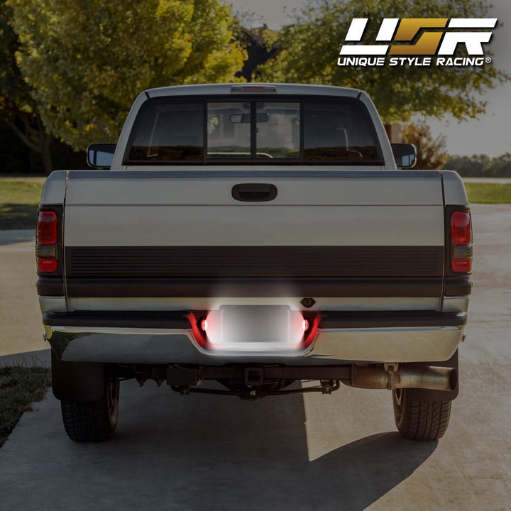 1994 - 2002 Dodge Ram Pickup Truck Red / White LED License Plate Lights