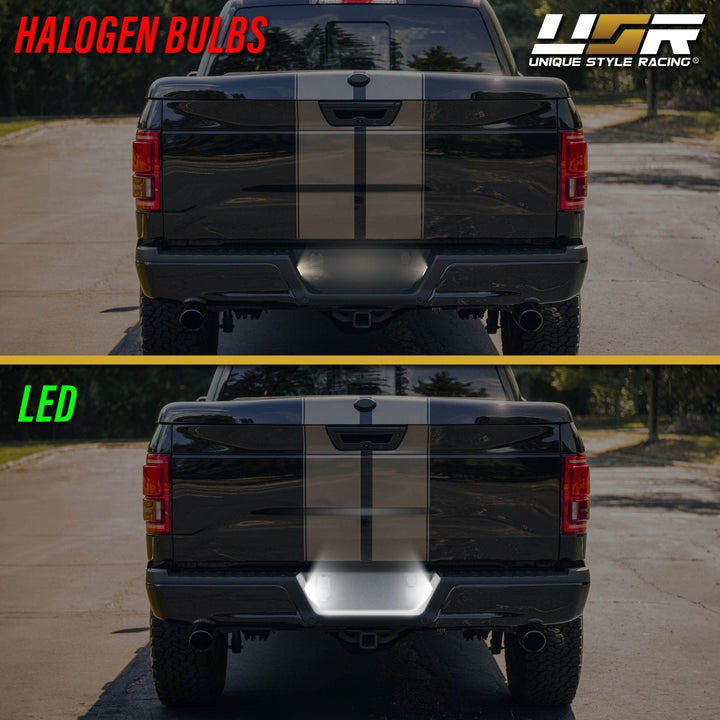 2015 - 2022 Ford F150 Pickup Truck White LED Smoke Lens License Plate Lights