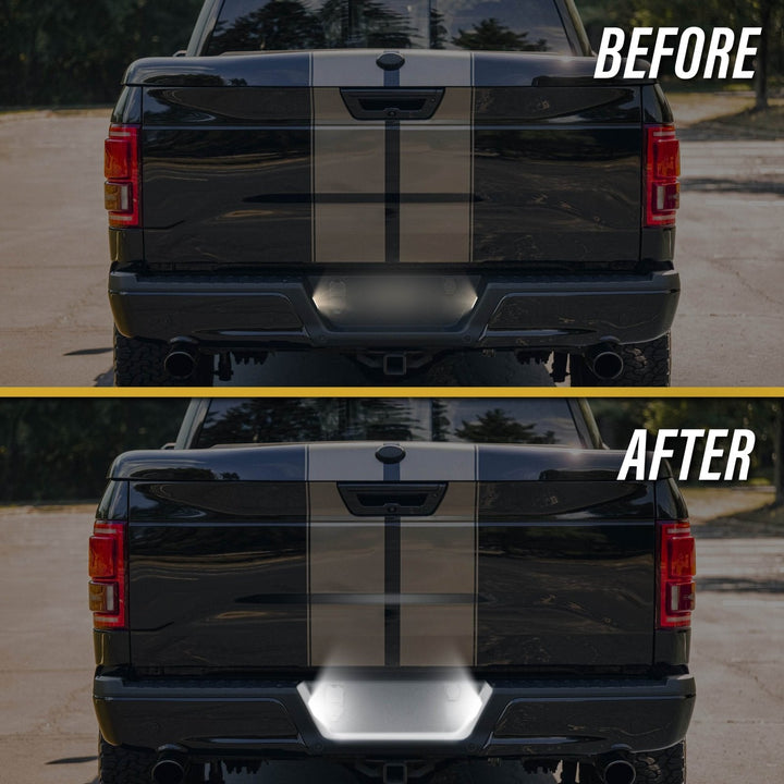 2015 - 2022 Ford F150 Pickup Truck White LED Smoke Lens License Plate Lights
