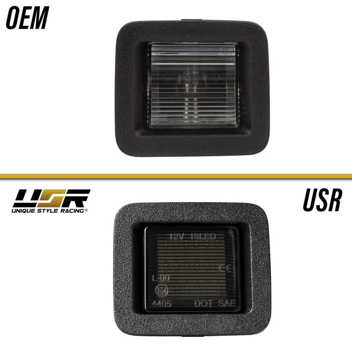 2015 - 2022 Ford F150 Pickup Truck White LED Smoke Lens License Plate Lights
