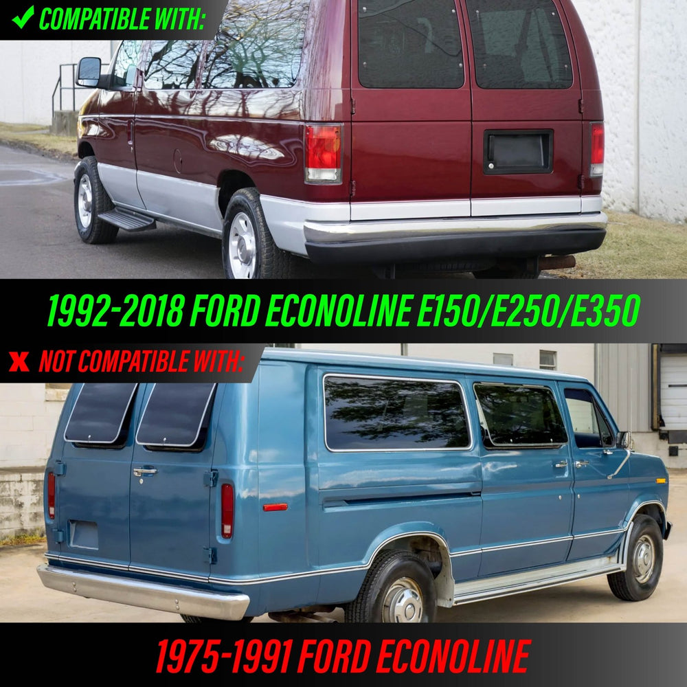 1992 - 2018 Ford Econoline Super Duty Full Size Van White LED Rear License Plate Lights