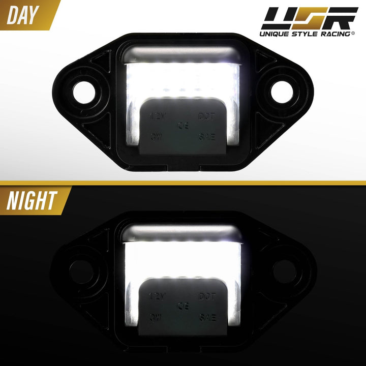 1992 - 2018 Ford Econoline Super Duty Full Size Van White LED Rear License Plate Lights
