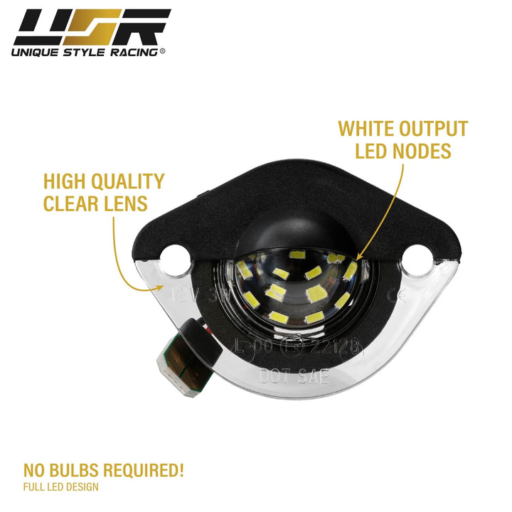 1994 - 2004 Ford Mustang White LED Rear License Plate Lights