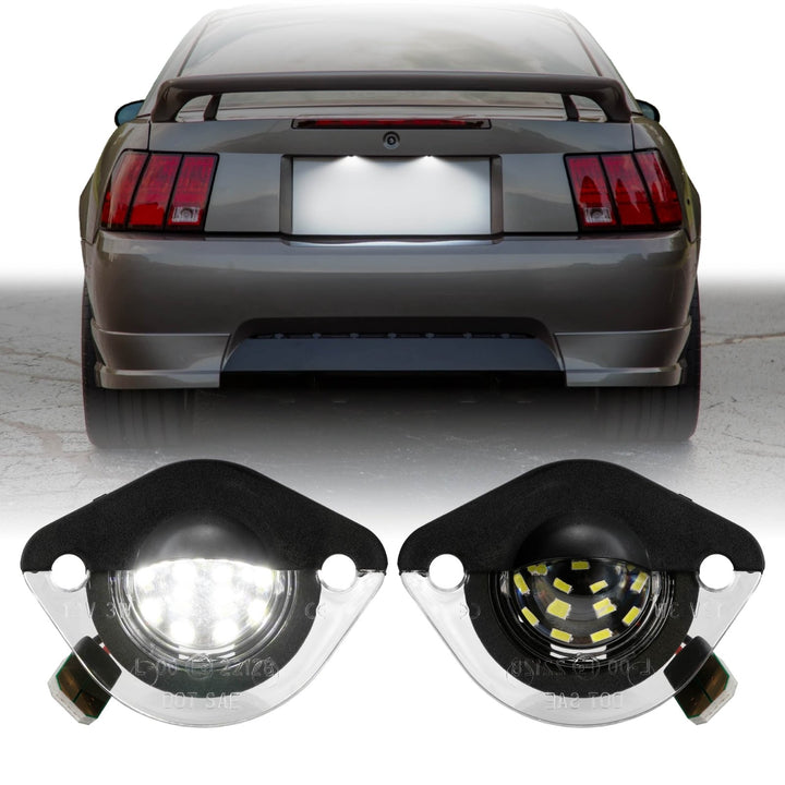 1994 - 2004 Ford Mustang White LED Rear License Plate Lights