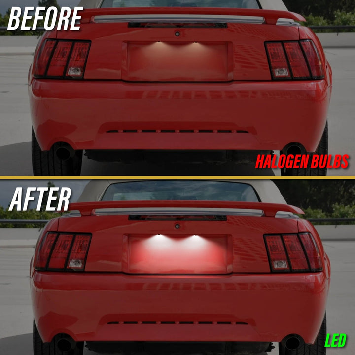 1994 - 2004 Ford Mustang White LED Rear License Plate Lights
