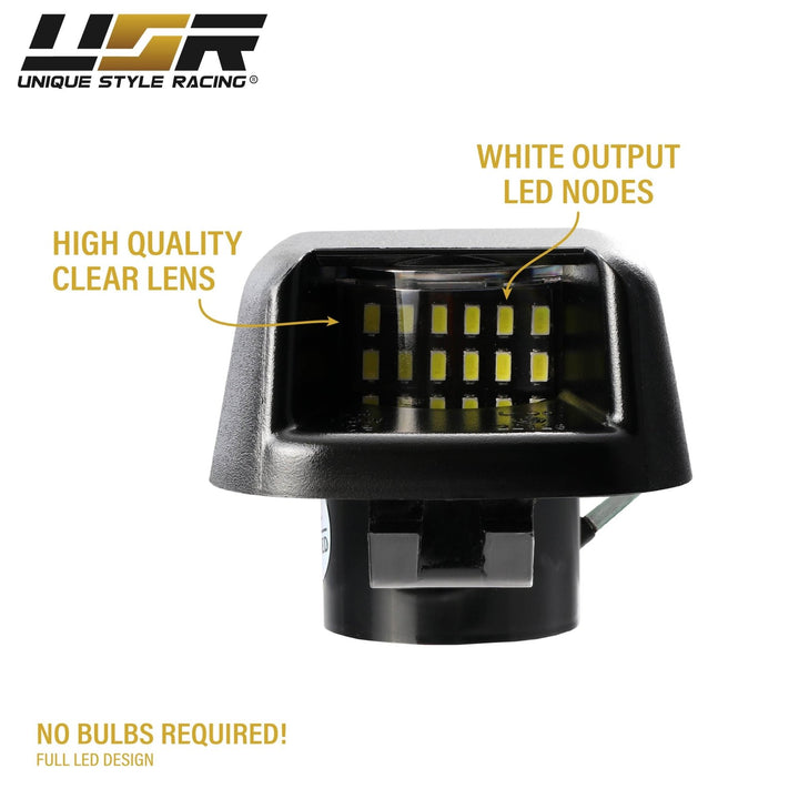 2007 - 2015 Nissan Titan, Armada & Xterra White LED Rear License Plate Lights