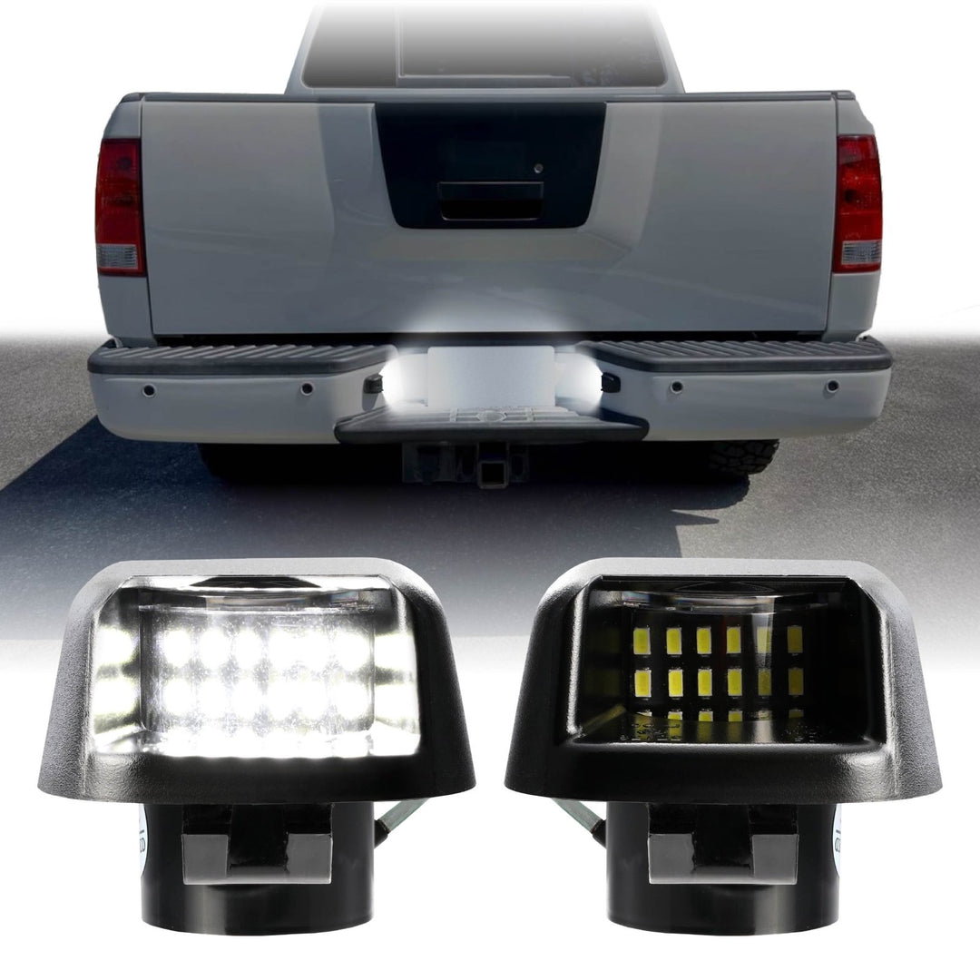 2007 - 2015 Nissan Titan, Armada & Xterra White LED Rear License Plate Lights