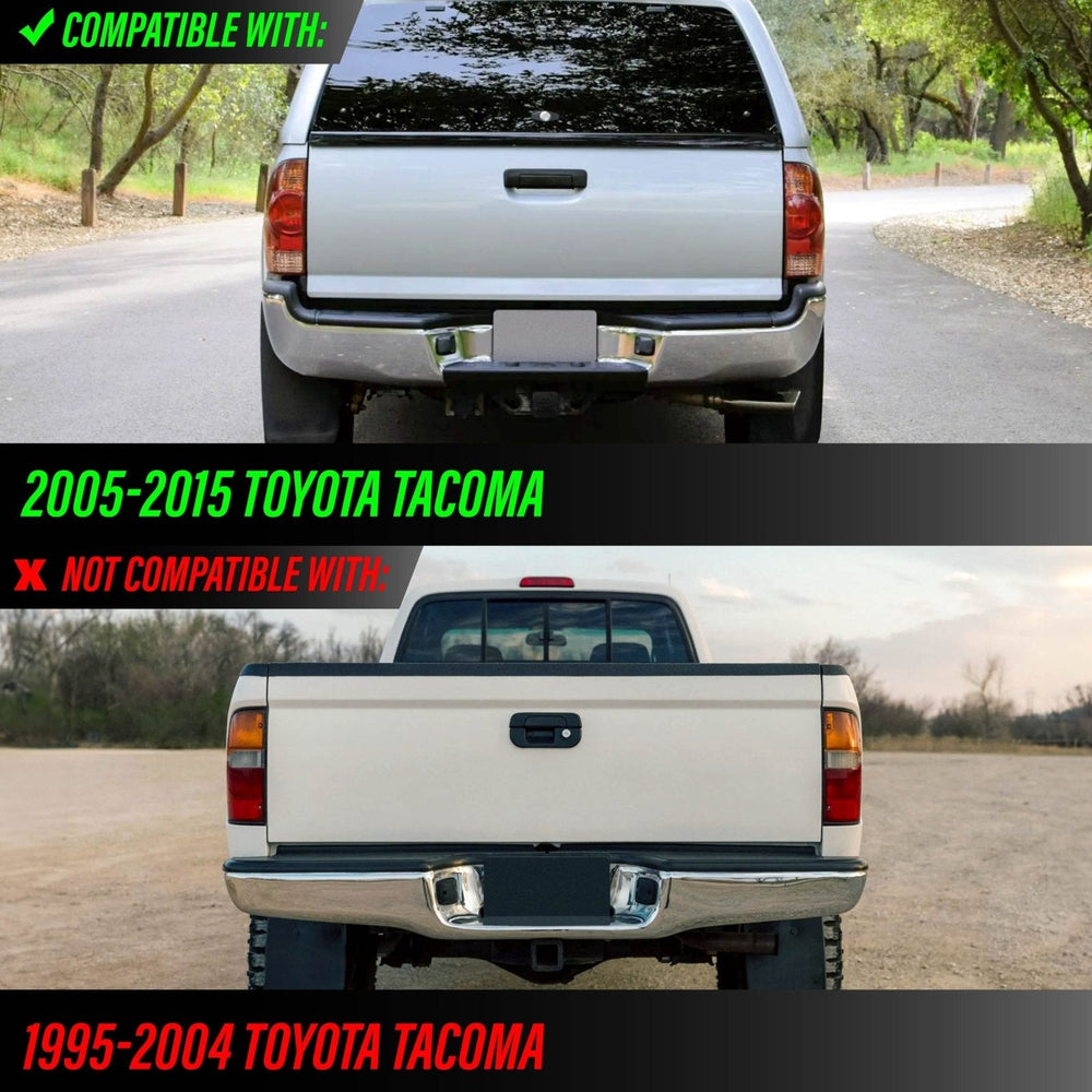 2005 - 2015 Toyota Tacoma Pickup Red "U" Shape + White LED License Plate Lights
