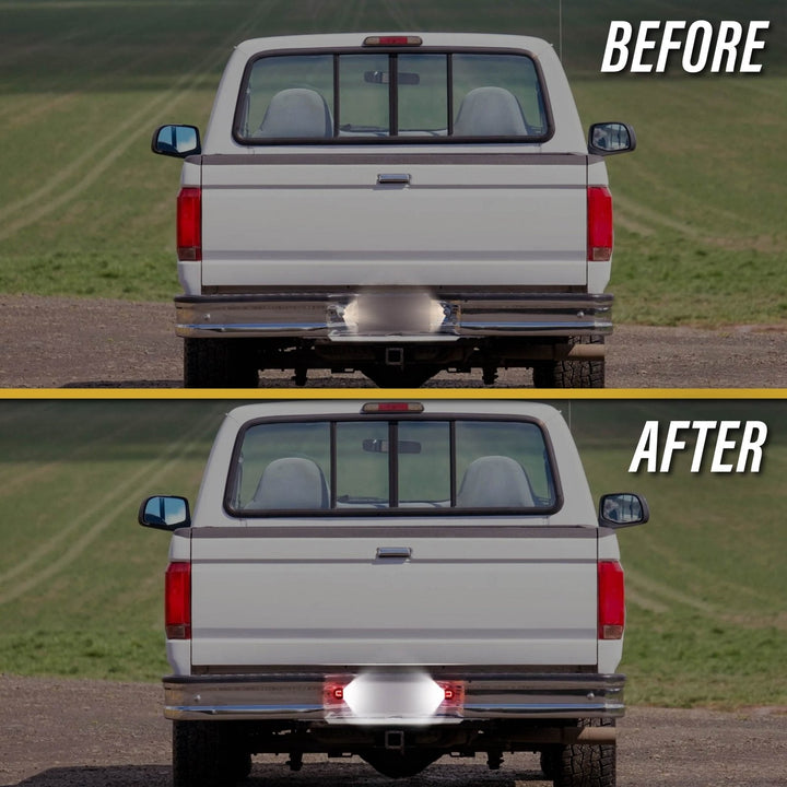 2005 - 2015 Toyota Tacoma Pickup Red "U" Shape + White LED License Plate Lights
