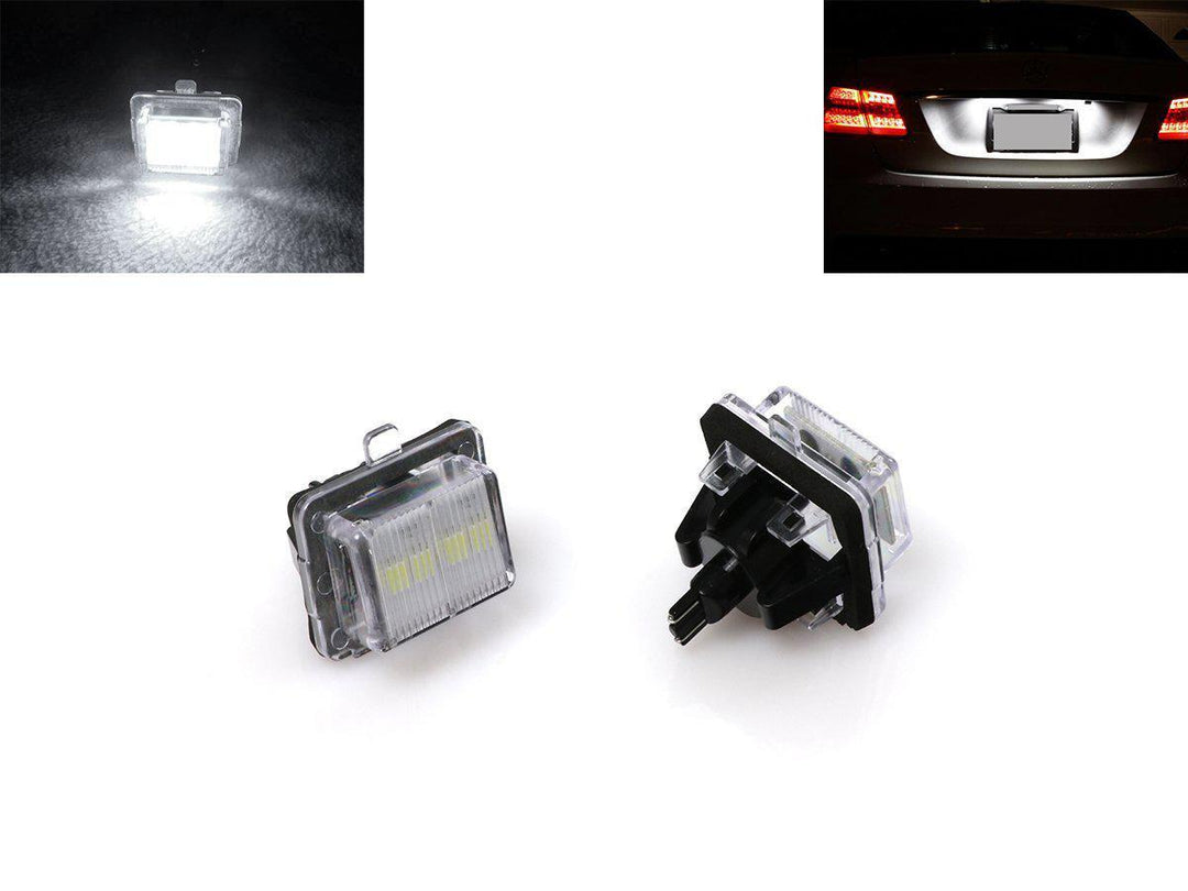 2008 - 2011 Mercedes W204 CClass / 200709 W221 SClass / 201013 W212 C207 EClass White LED License Plate Assembly Replacement