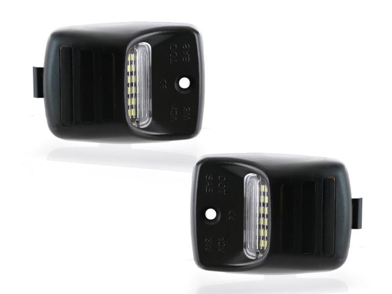 2005 - 2015 Toyota Tacoma / 2000 - 2013 Tundra 18 SMD Plug & Play Error Free LED License Plate Light with 3 RED Bars Assembly x2 Lamps A Set