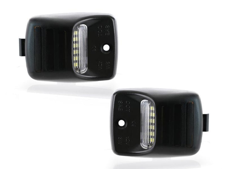 2005 - 2015 Toyota Tacoma / 2000 - 2013 Tundra 18 SMD Plug & Play Error Free LED License Plate Light with 3 RED Bars Assembly x2 Lamps A Set
