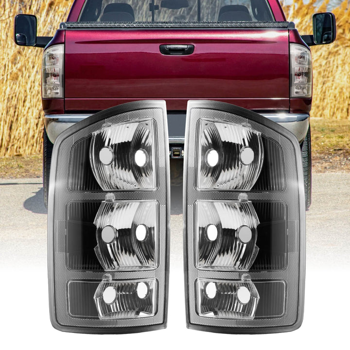 OPEN BOX 2002 - 2006 Dodge Ram Pick - Up Truck 1500 Glossy Black Housing All Clear Lens Tail Light